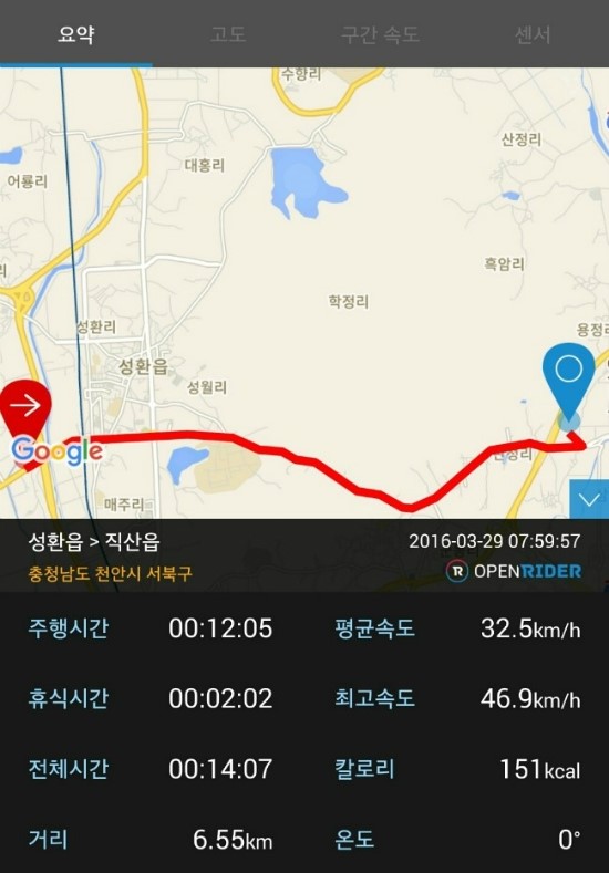  29일 라이딩 기록(역풍)