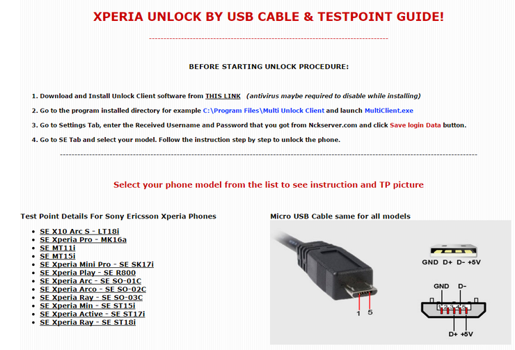 Xperia Unlock By Usb Cable Testpoint Guide ë„¤ì´ë²„ ë¸