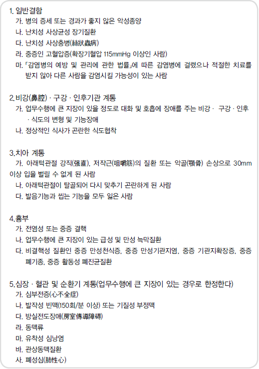 공무원 채용 신체검사 기준 56년 만에 손본다 공생공사닷컴