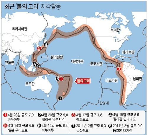 '불의고리' <b>남태평양 바누아투</b> 지진, 규모 7.0 <b>강진</b>