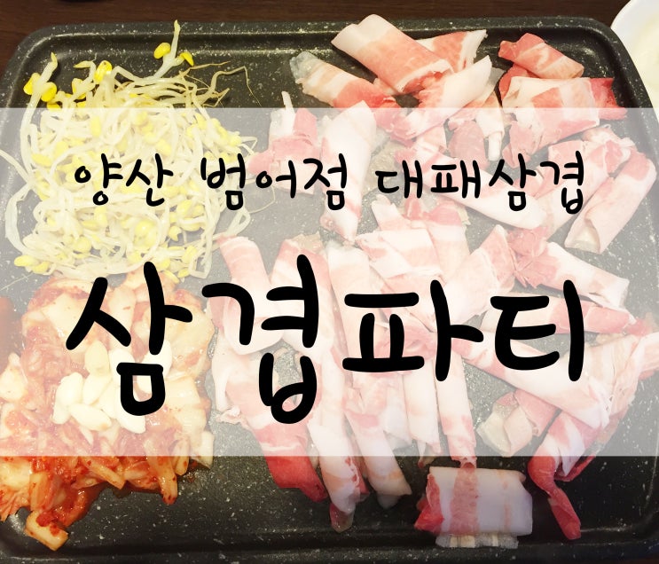  [양산 범어] 대패삼겹 국내산 양산 삼겹 파티 갔어요
