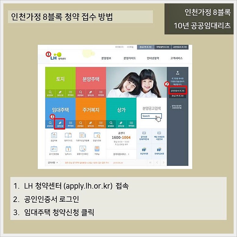 인천 공공임대아파트! 인천가정 8블록 오늘 1순위! 청약 접수방법 안내