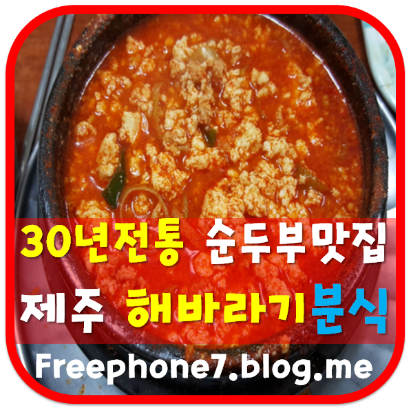 제주 숨은맛집 해바라기분식 순두부 맛있어요