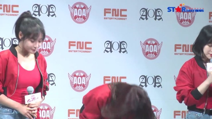  AOA 지민 사과 영상.
