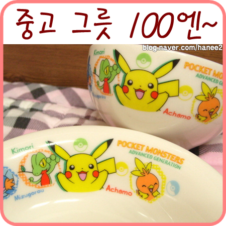  100엔에 구입한 포켓몬 그릇