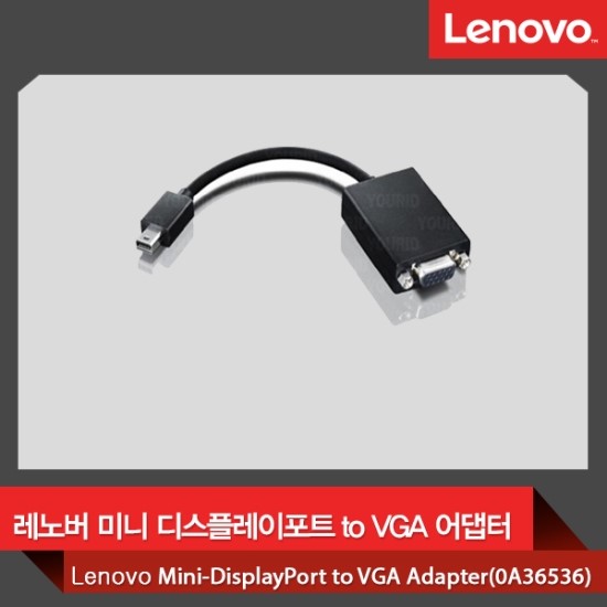  레노버 미니 디스플레이포트 to VGA 어댑터 (0A36536)
