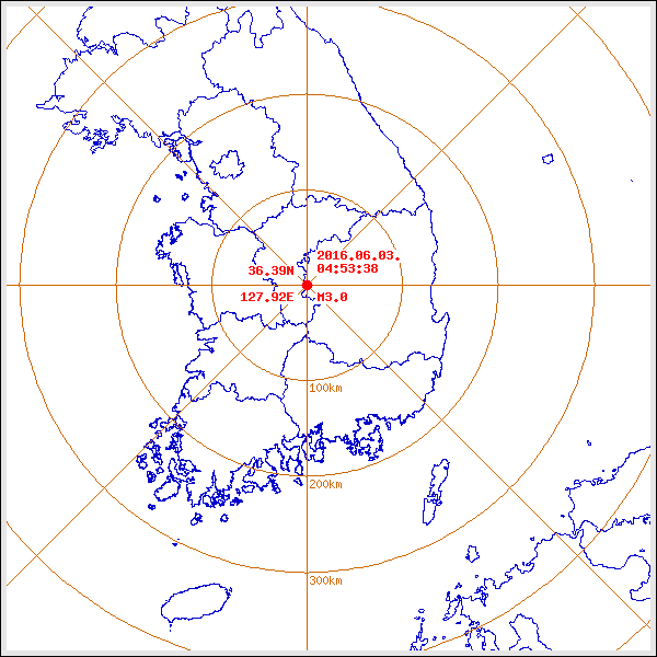  경북 상주에서 규모 3.0 지진 있었답니다.