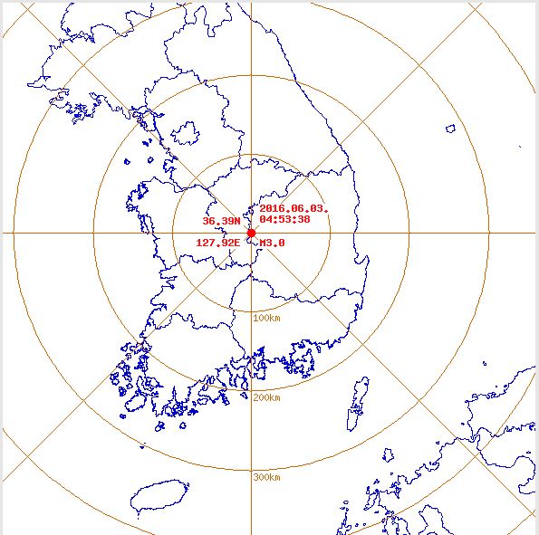  경북 상주 지진 발생