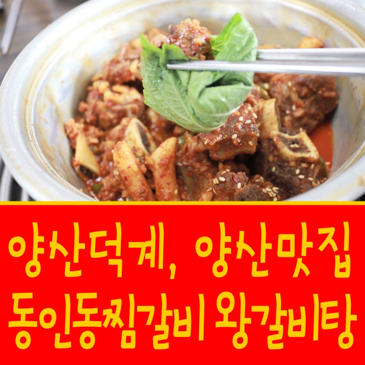 양산맛집 동인동찜갈비 왕갈비탕 덕계맛집으로 최고~!