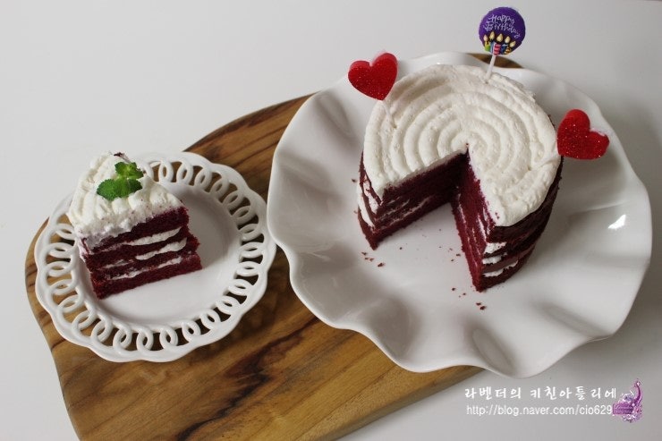 레드벨벳 케이크 만들기 초간단 홈베이킹~