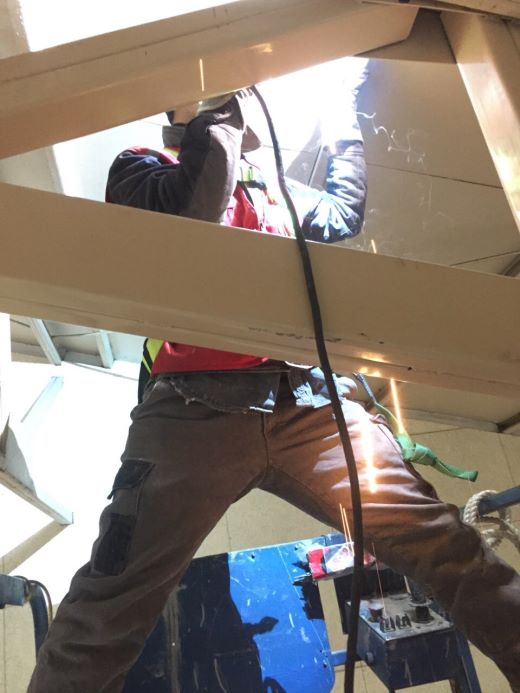  금천구 동일여고 지붕 트러스 출장용접 FMwelding
