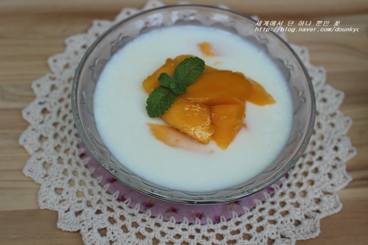  <하우스> 안닌밀크푸딩 / 안닌도후(杏仁豆腐) / 망고 자르는 법