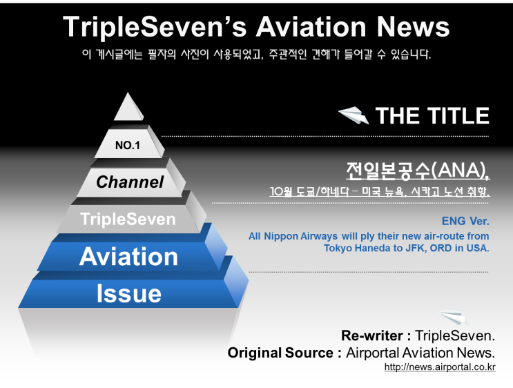  [TripleSeven/항공 소식] 전일본공수(ANA), 하네다-뉴욕/시카고 노선 신규 취항!