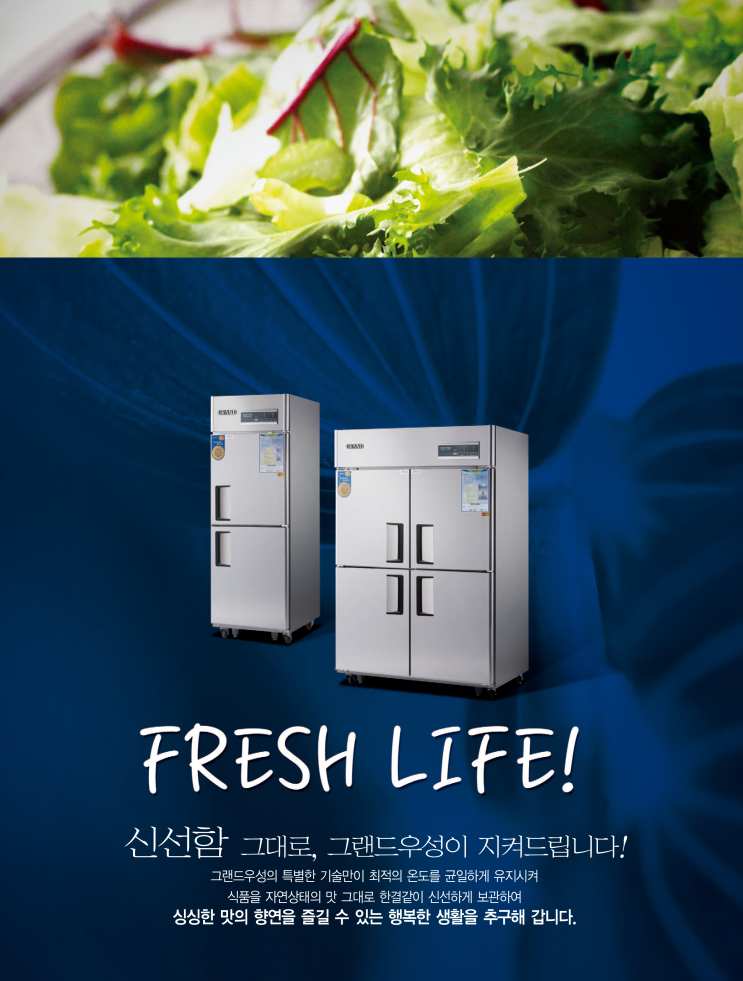 [천안 태성유통] 그랜드 우성 업소용냉장고, 업소용냉동고 65박스 대형 제품 설명
