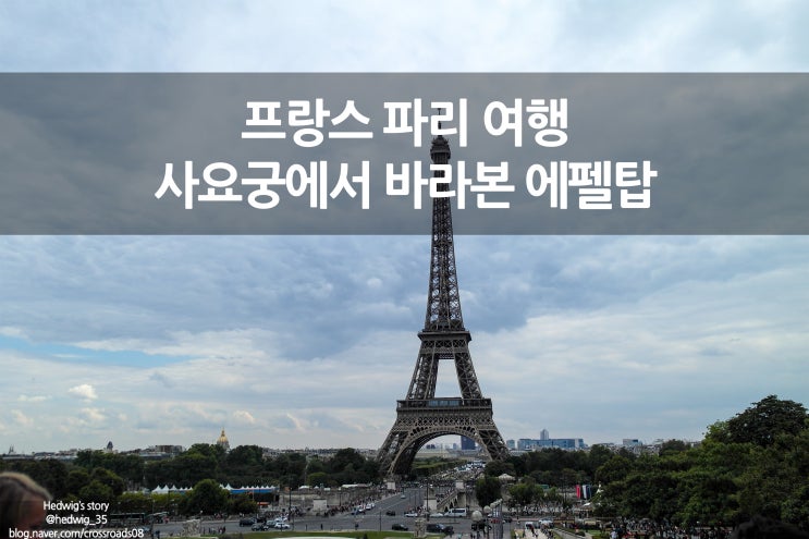  프랑스 파리 배낭여행 사요궁에서 바라본 에펠탑