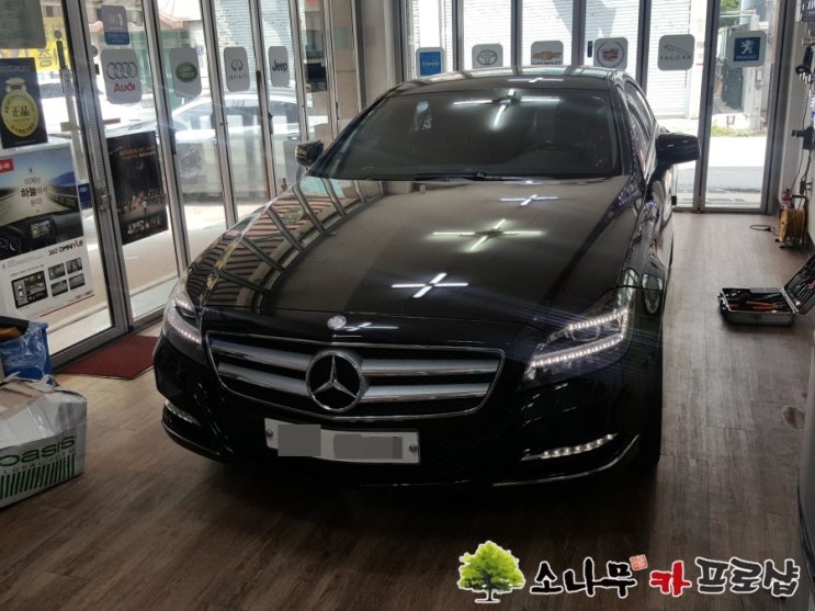  뉴 벤츠 CLS 블랙박스 매립형 하이패스 장착