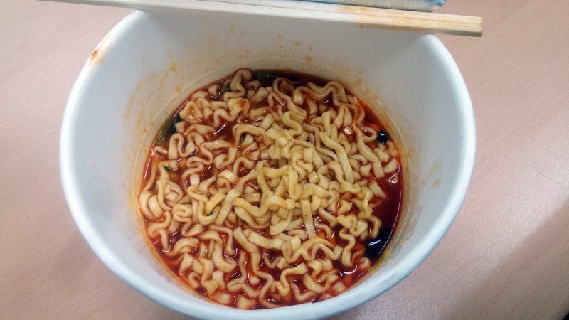 라면 포스팅 24번 - 땅빠면, 땅빠컵면, 컵라면 + 땅콩버터(땅콩쨈) : 네이버 블로그