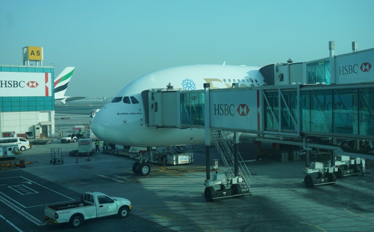 신혼여행출발~ 에미레이트항공 기내식, 두바이공항 T1 마하바(Marhaba)라운지 
