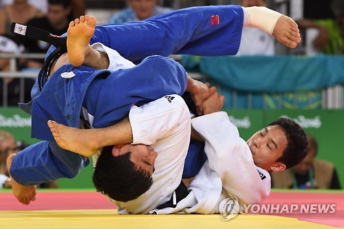 -올림픽-<<b>유도</b>> 남자 66급 <b>안바울</b>, 한판승으로 <b>16강</b> 진출