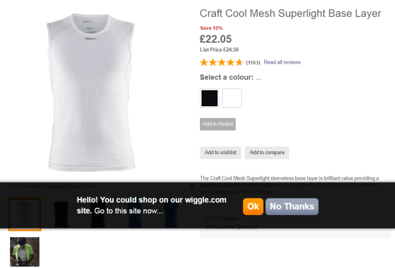 craft cool superlight singlet base layer