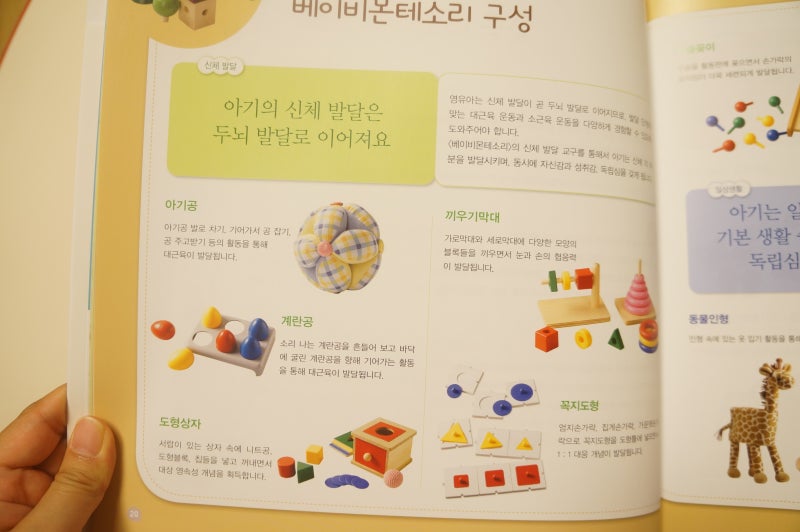 [엄마표 홈스쿨링] 베이비몬테소리 후기(1)기린인형, 캥거루인형, 도형상자, 끼우기놀이