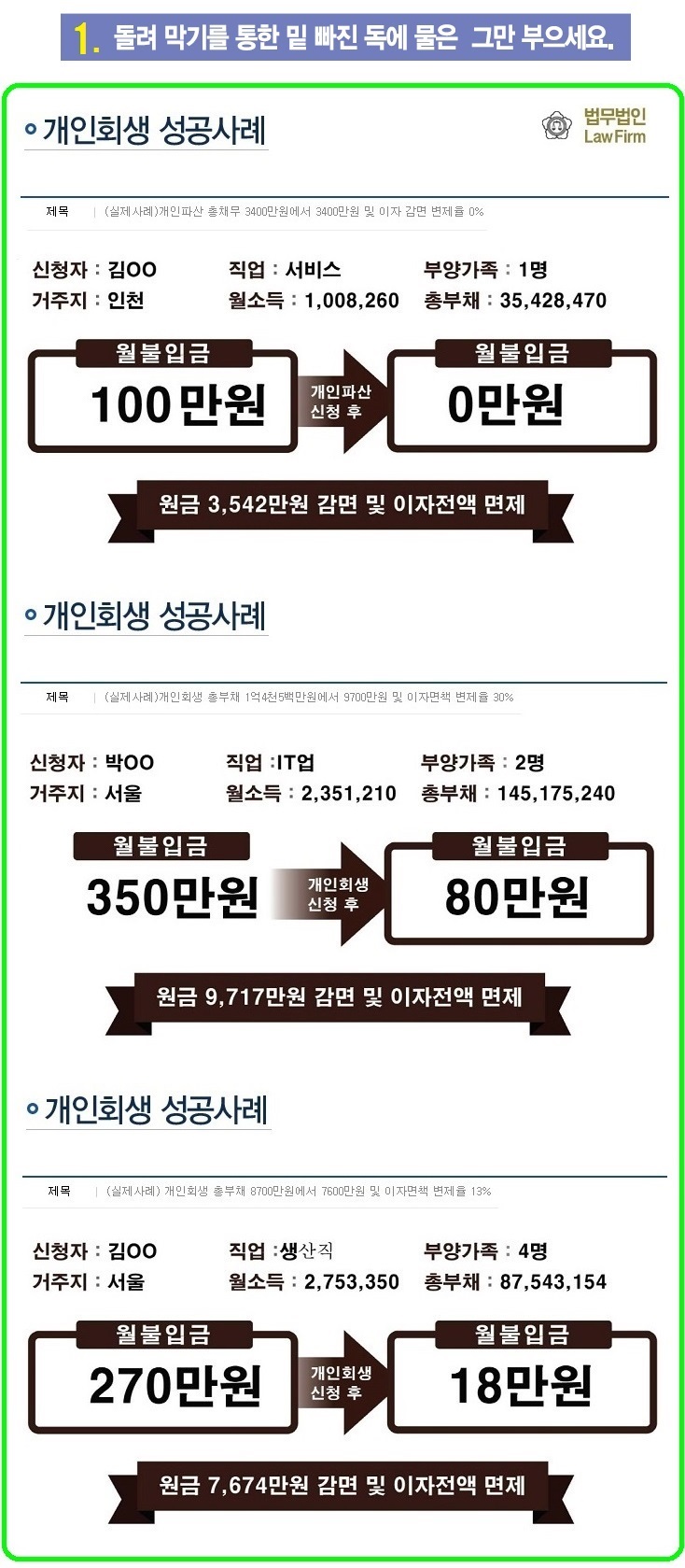 서울개인회생 파산 변호사 송파구
