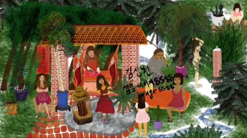  [작품] 정원만들기(Creating a garden)2015-1 [디지털액자, 시간회화]