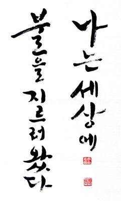 나는 평화를 주러 온 것이 아니라 분열을 일으키러 왔다 나는 평화를 주러 온 것이 아니라 분열을 일으키러 왔다