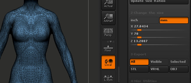  3d max를 이용한 캐릭터 가슴둘레 측정