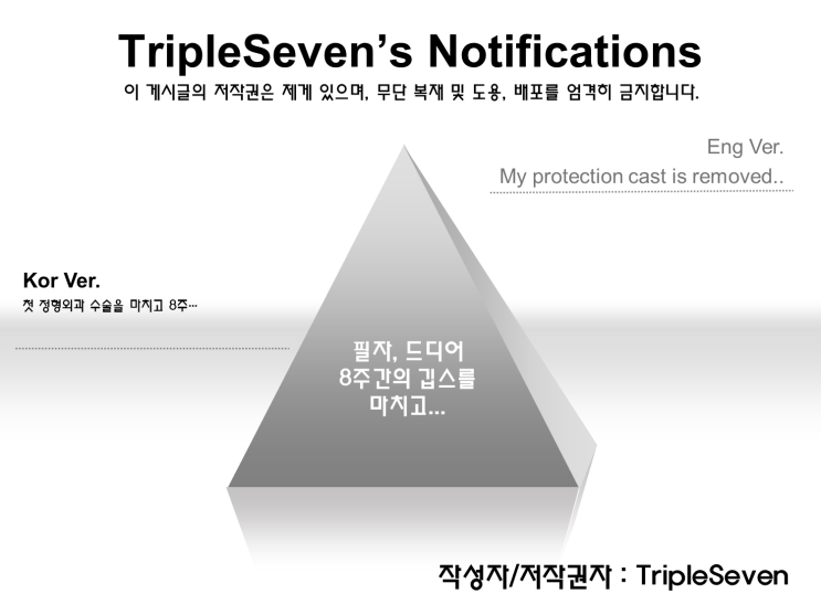  [TripleSeven/공지] 필자, 드디어 깁스 풀다..!