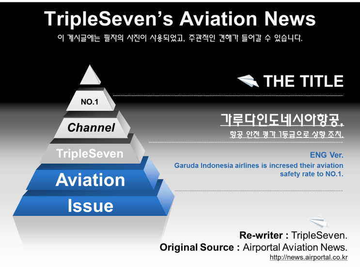  [TripleSeven/항공 소식] 가루다인도네시아항공, FAA 항공안전 등급 평가 1등급으로 상향!