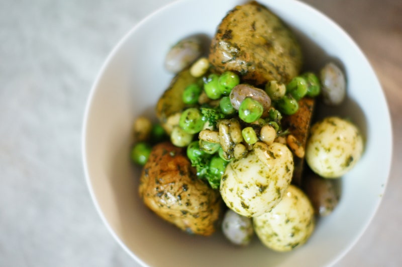 바질 페스토 감자 샐러드 만들기