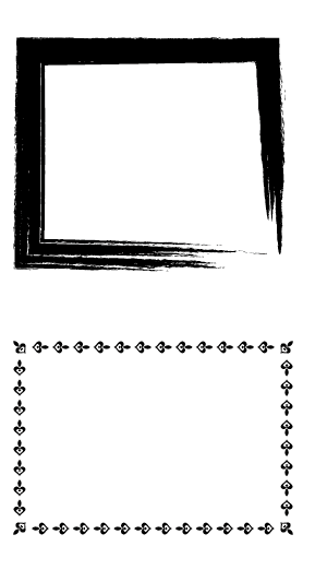 흑백 간단한 테두리 클립 아트