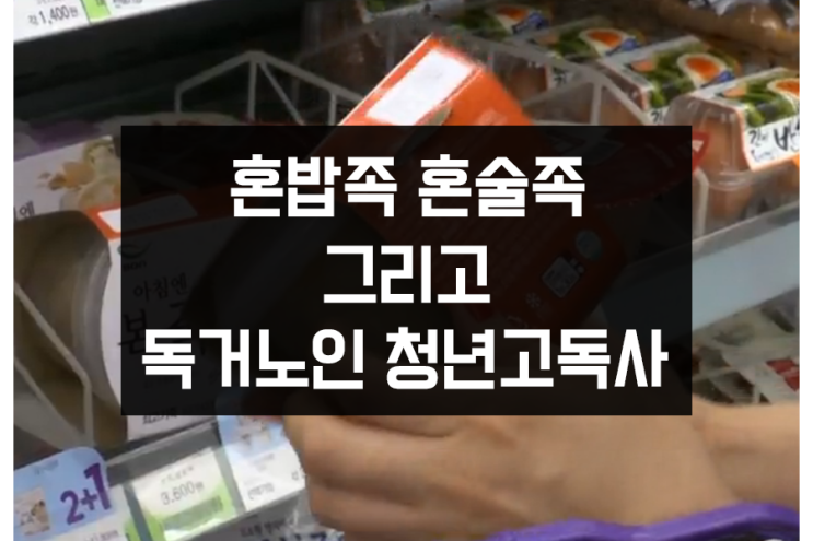 늘어나는 1인가구 혼밥족 혼술족과 청년, 독거노인고독사 늘어나는 1인가구 혼밥족 혼술족과 청년, 독거노인고독사