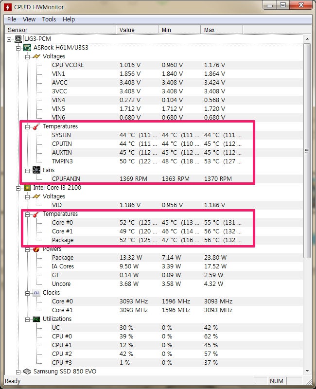 내 컴퓨터 본체가 뜨거워요!! 내 PC의 CPU온도 체크 및 팬 쿨러 RPM 속도 측정 확인방법 : 네이버 블로그