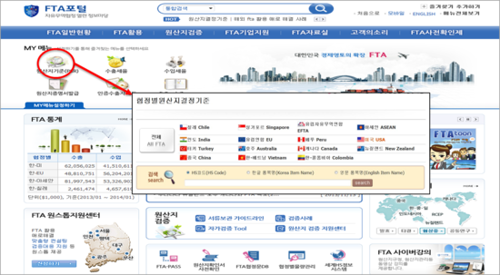  FTA원산지결정기준 확인방법