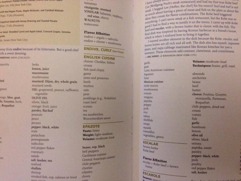 The Flavor Bible by Karen page & Andrew Dornenburg 식재료 조합에 관한 최고의 책. 네이버 블로그