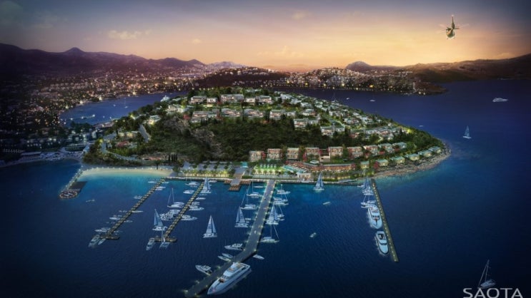도시형 타운하우스 섬 개발 프로젝트 마스터 플랜 3D 제안