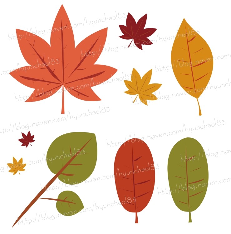 가을 느낌 물씬 단풍/낙엽 일러스트 [고화질/Png] : 네이버 블로그