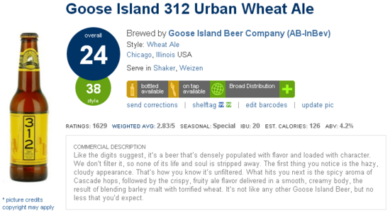 오바마 맥주 구스 아일랜드 312 위트 에일 Goose Island 312 Urban Wheat Ale 네이버 블로그