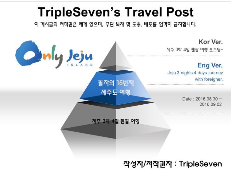 [TripleSeven/국내 여행] 제주도 3박 4일 펜팔 여행기! - (1)