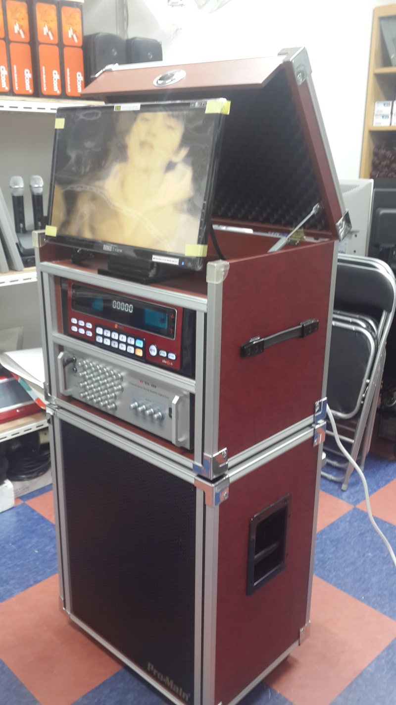 중고 이동식 노래방기계 태진반주기 L10 앰프 LED TV 일체형 이동식반주기[태진신곡 금영신곡 동전 노래방신곡 업데이트] : 네이버  블로그