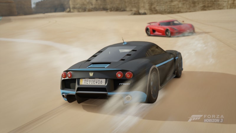 Parte da tela despixelizando em Forza Horizon 3 - Microsoft