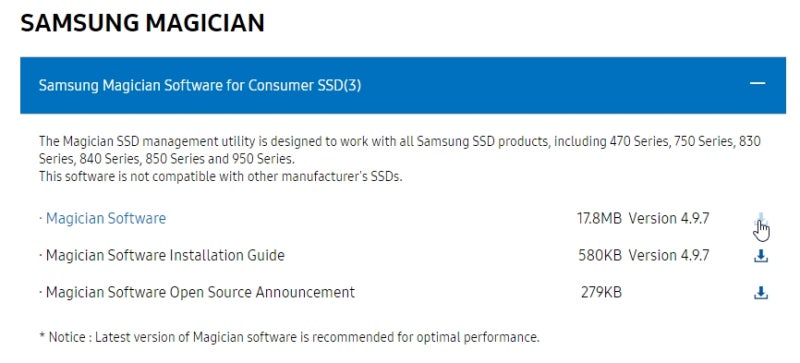 삼성 매지션 설정 최적화 방법 (SSD최적화,Optimization,Samsung Magician설치) : 네이버 블로그