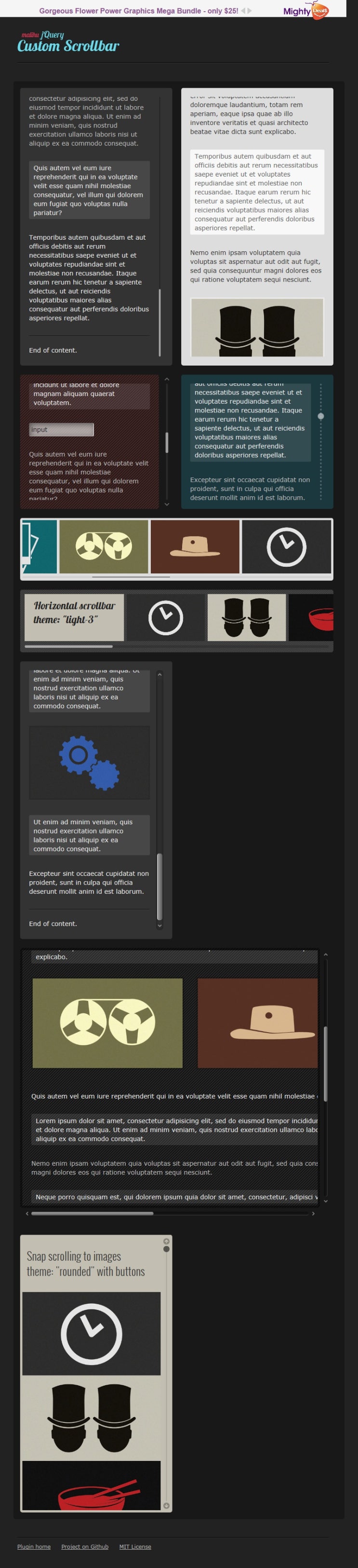 jQuery custom content scroller jQuery custom content scroller