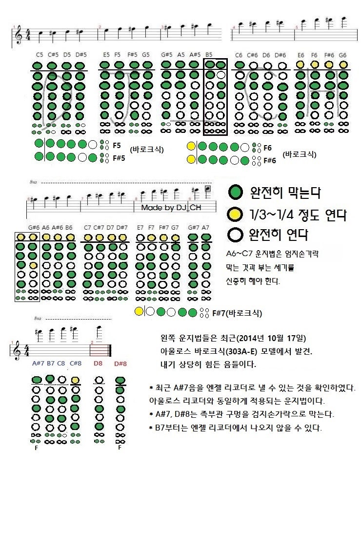 소프라노 리코더 운지법 종합편
