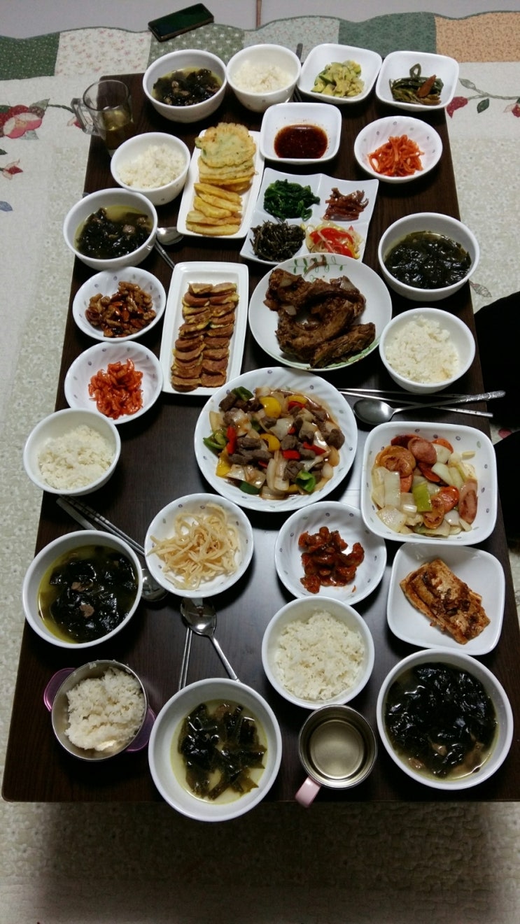  2016년 아버님 생신상