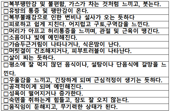 생리통, 생리전증후군, PMS 2