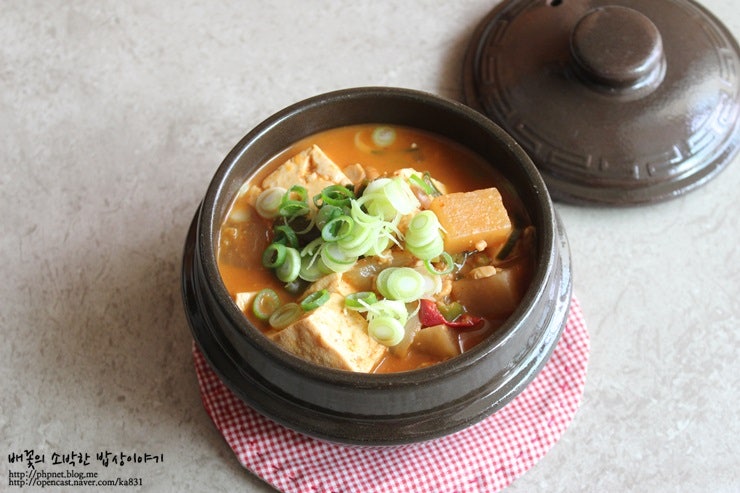 청국장찌개, 깍두기 넣어 끓인 청국장찌개 : 네이버 블로그