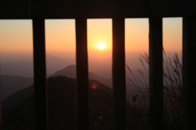  합천 오도산 에서 일몰을 만나다. 
